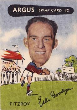 1954 Argus Football Swap Cards #42 Eddie Goodger Front